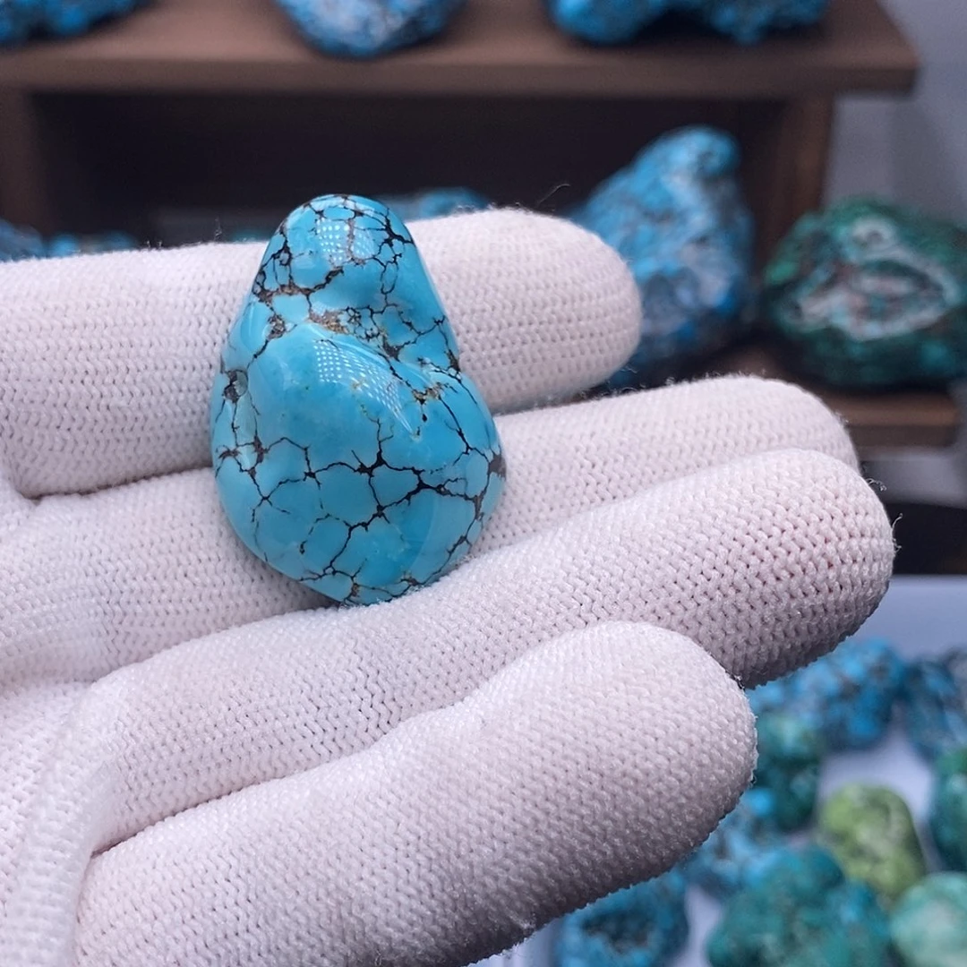 绿松石未镶嵌随型配串好看