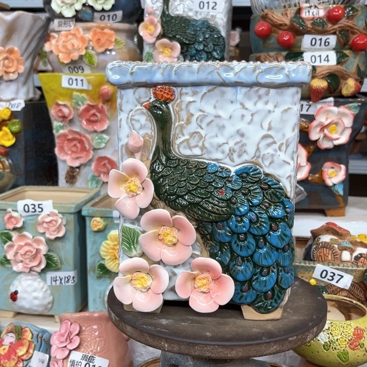 紫砂花盆粗陶材质多肉花盆