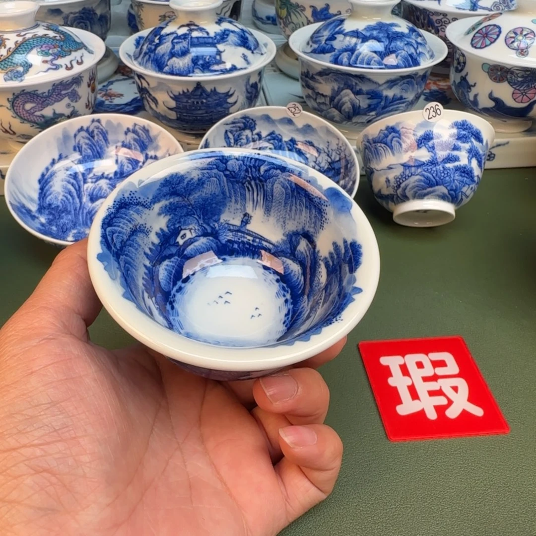 纯手工纯手绘茶具石头266