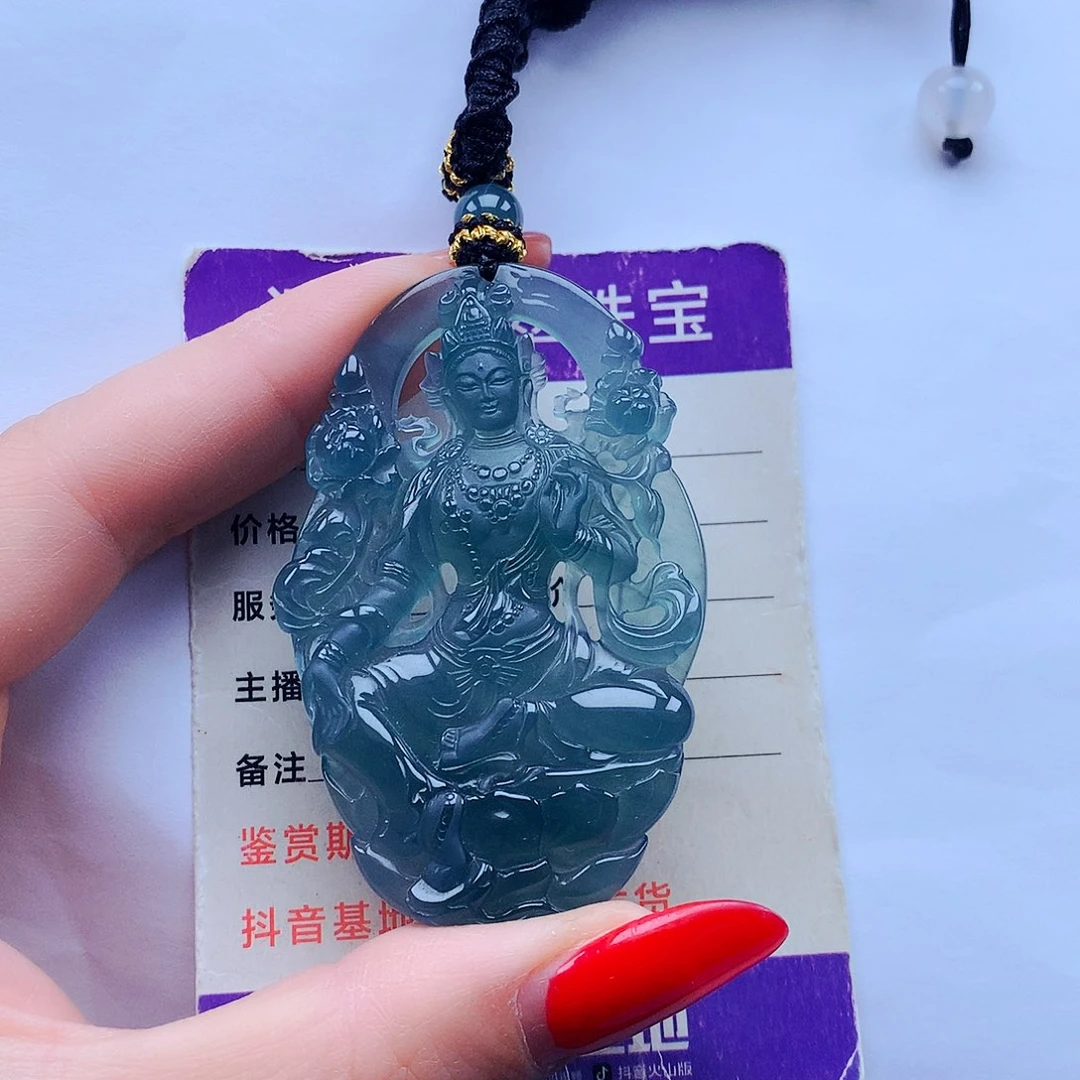 颈饰未镶嵌翡翠小****)纯天然Ａ货翡翠，挂件
