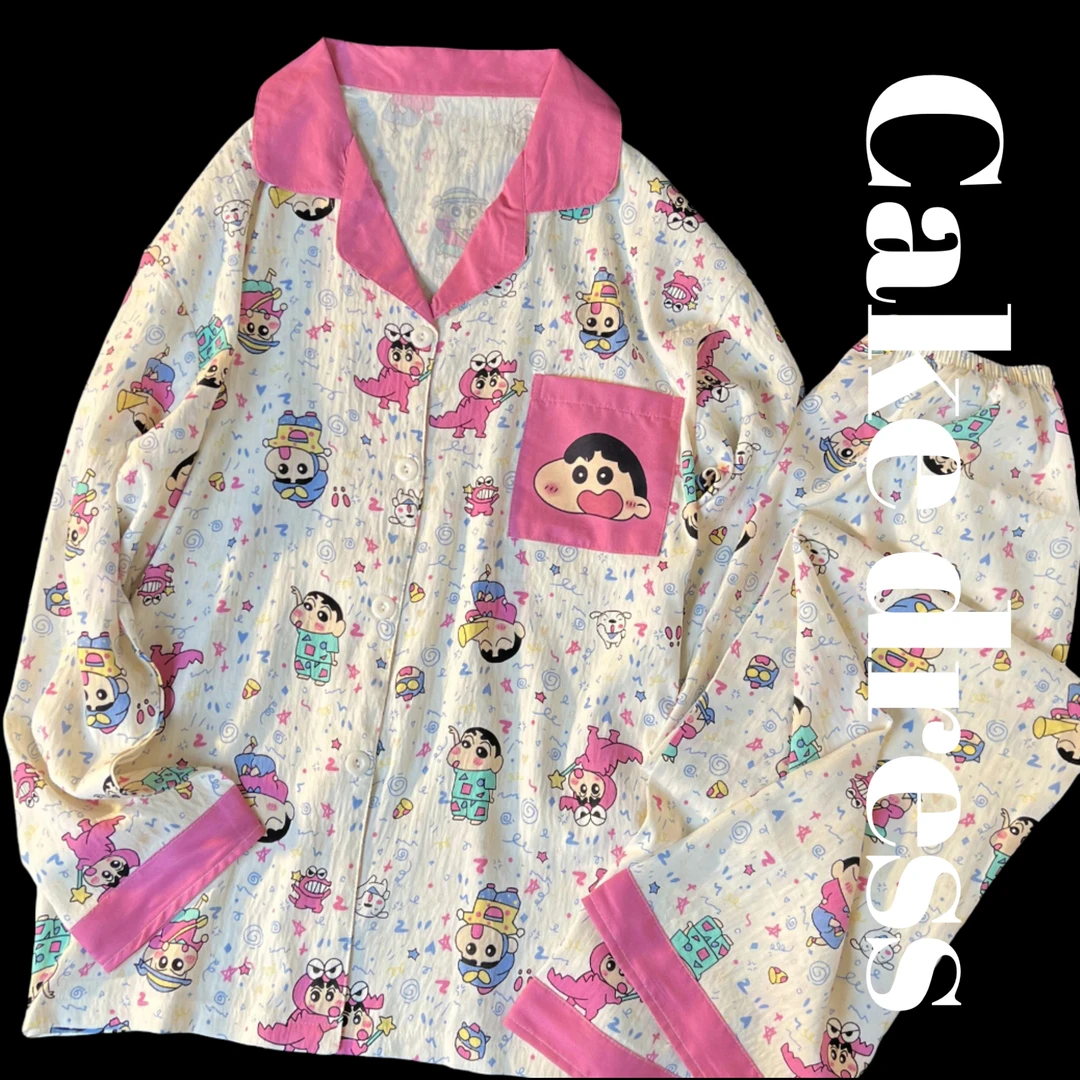 云朵棉两件套日系睡衣女春秋季ins风长袖学生卡通可爱甜美家居服