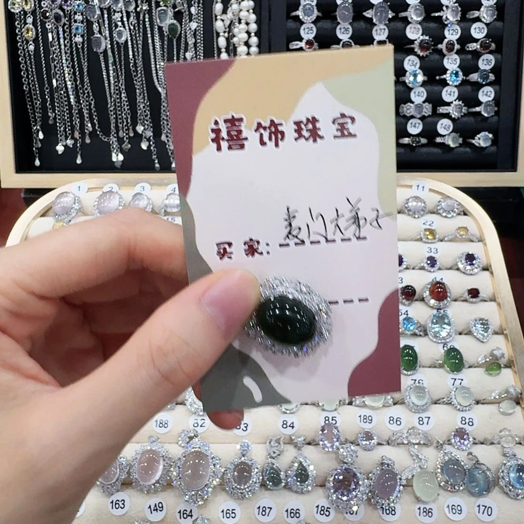 蛇纹石玉银S925镶嵌颈饰吊坠