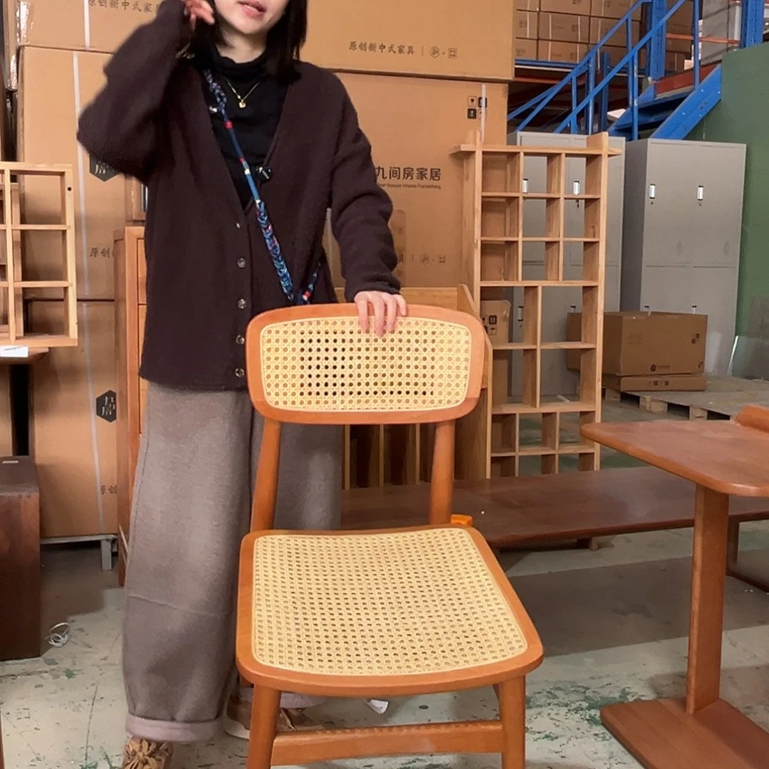 木（非红木类）樱桃木藤编椅