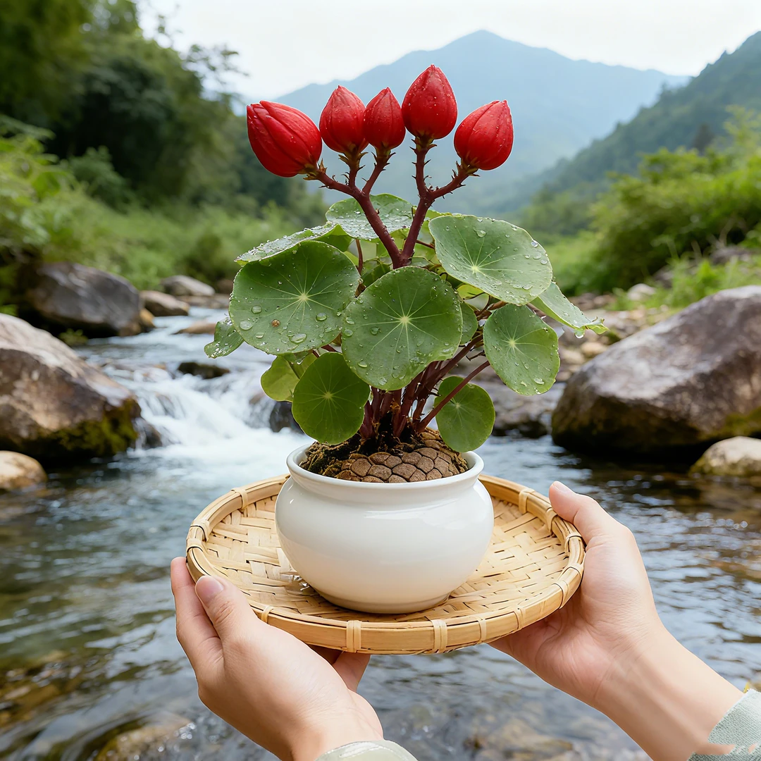 红藤山乌龟水培植物爬藤植物办公室内桌面水养绿植金不换种球盆栽