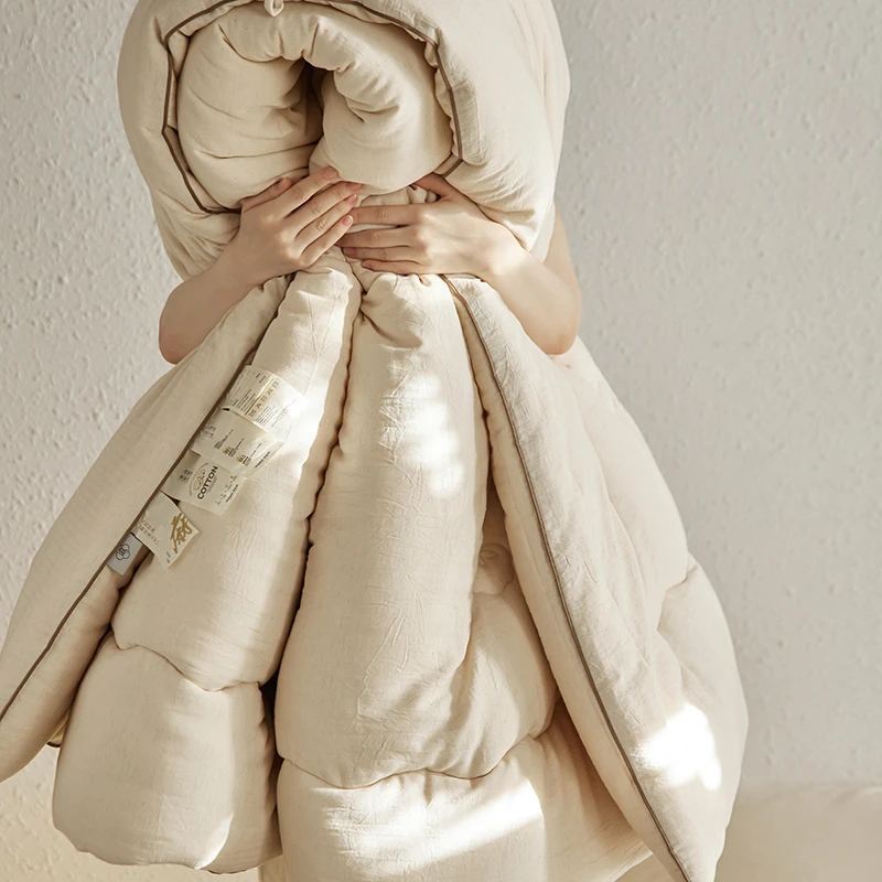 丽家平！双A棉麻棉花被 回归自然棉花 净棉无异味保暖棉花厚冬被子