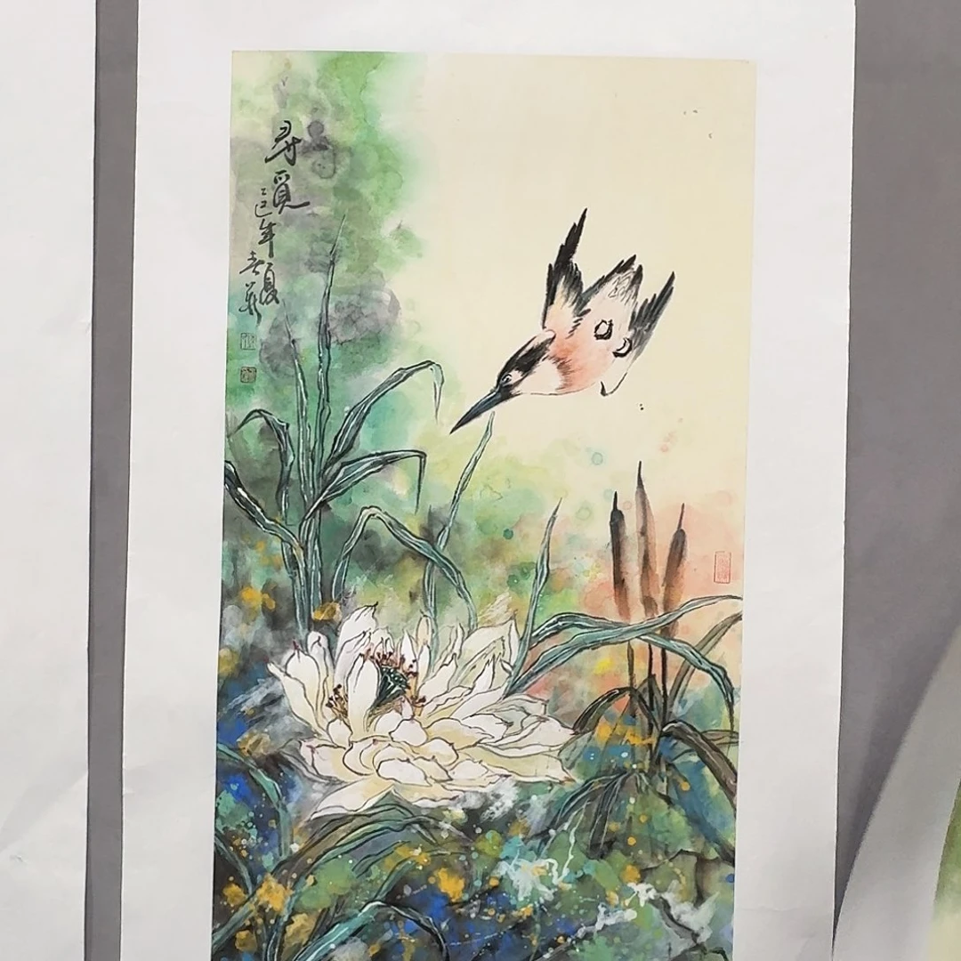 国画亲笔手绘放心去藏