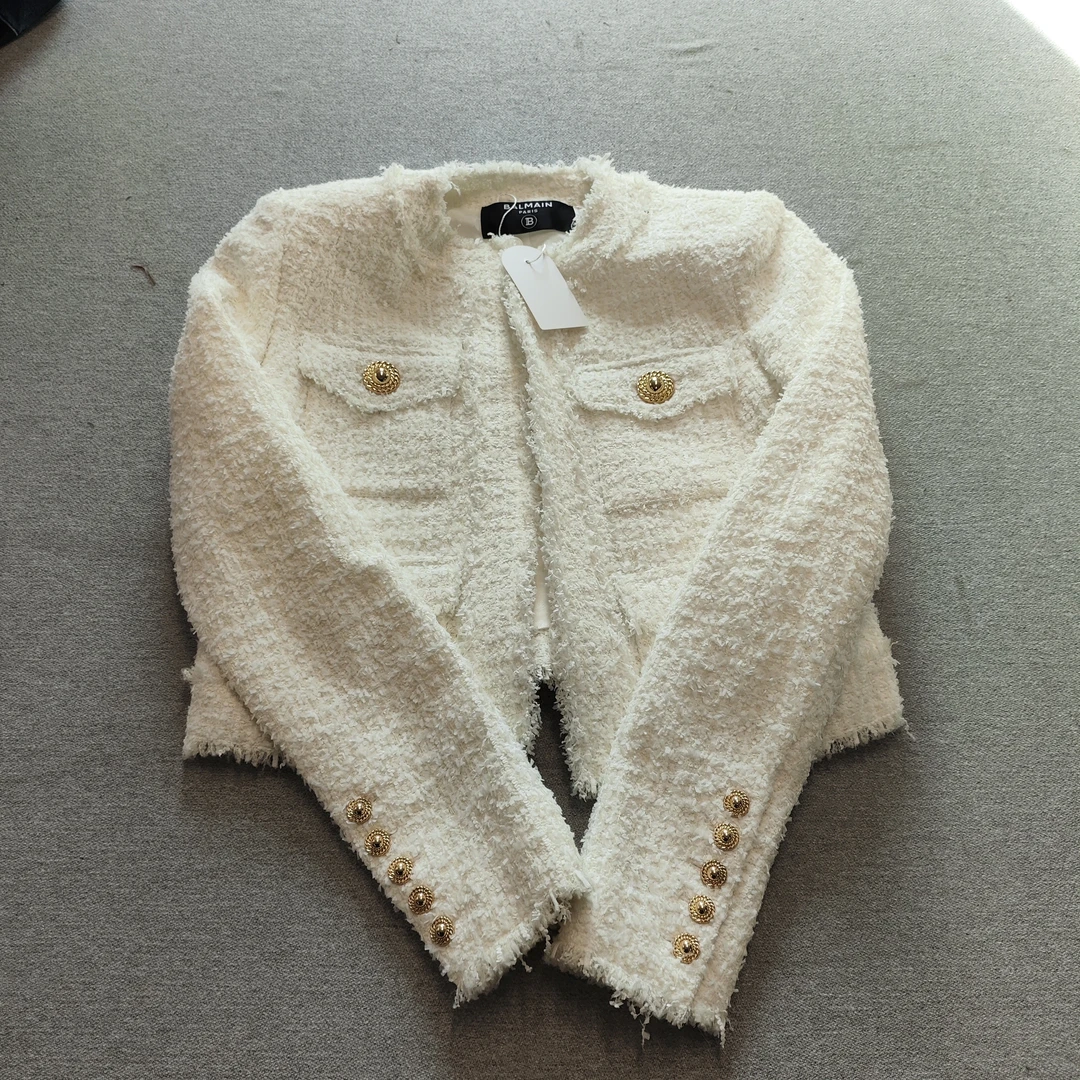 95新 BALMAIN/巴尔曼 麦殿/粗花呢女士外套165/88A/250209ZYTYY27