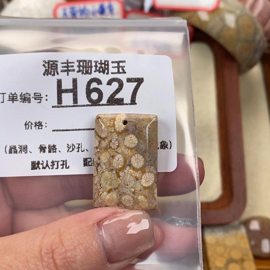 硅化玉颈饰未镶嵌张*?