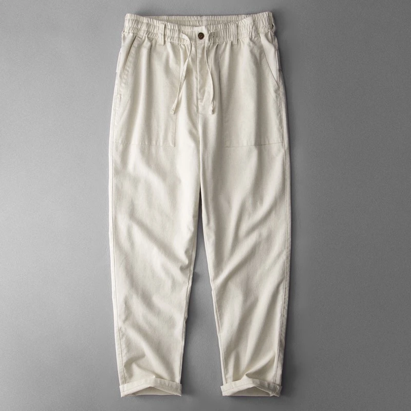 Npkp Couture官方正品/高档棉麻裤男裤夏季薄款透气亚麻裤子中国