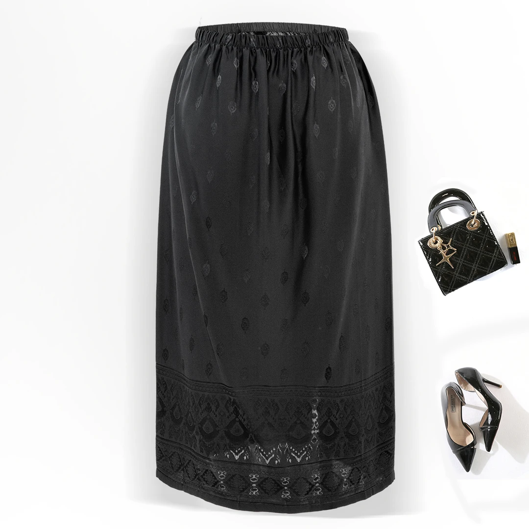 琸娅秋款新款百搭45%桑蚕丝云锦织锦缎轻奢定位花双面穿半身裙