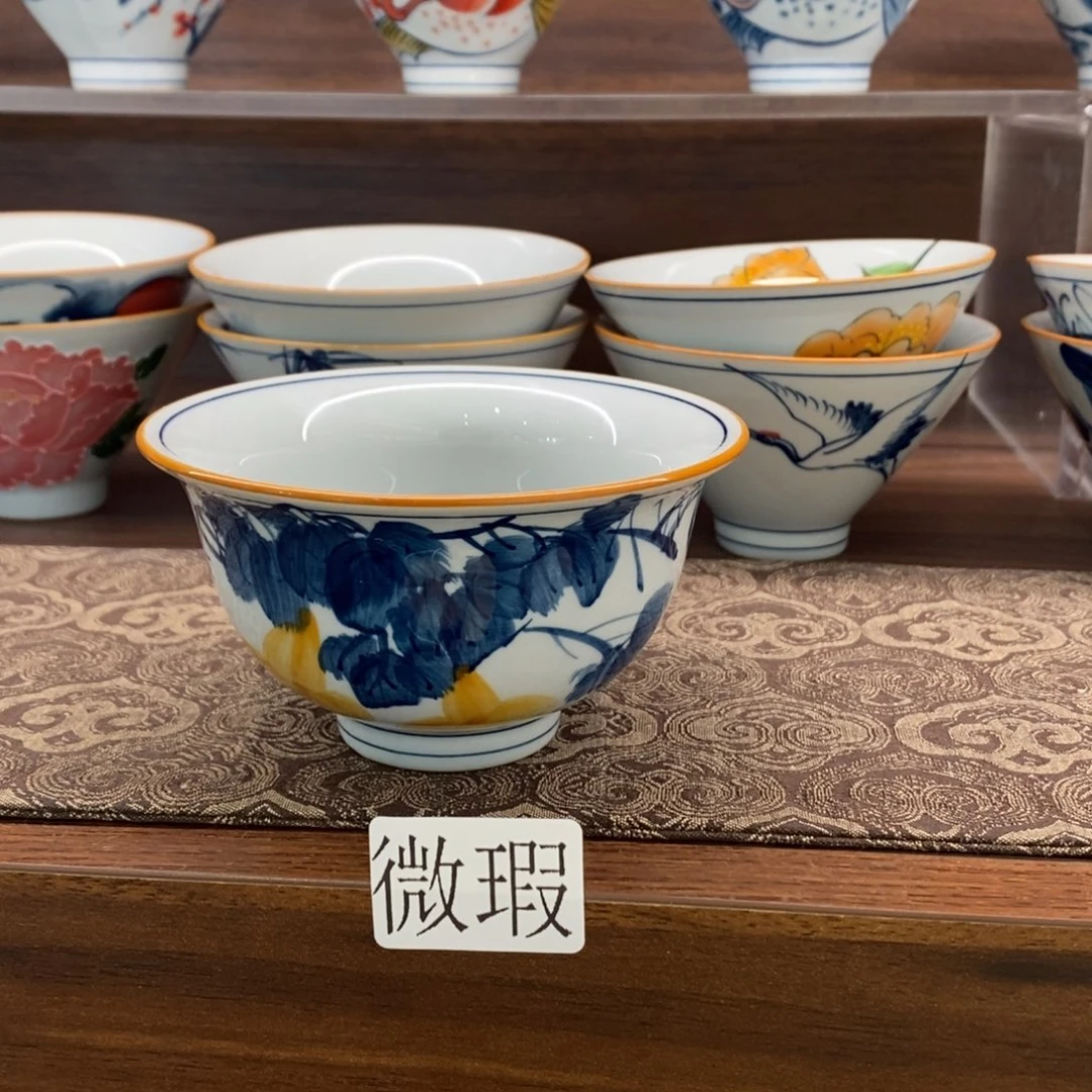 釉下彩老陶泥手工绘制