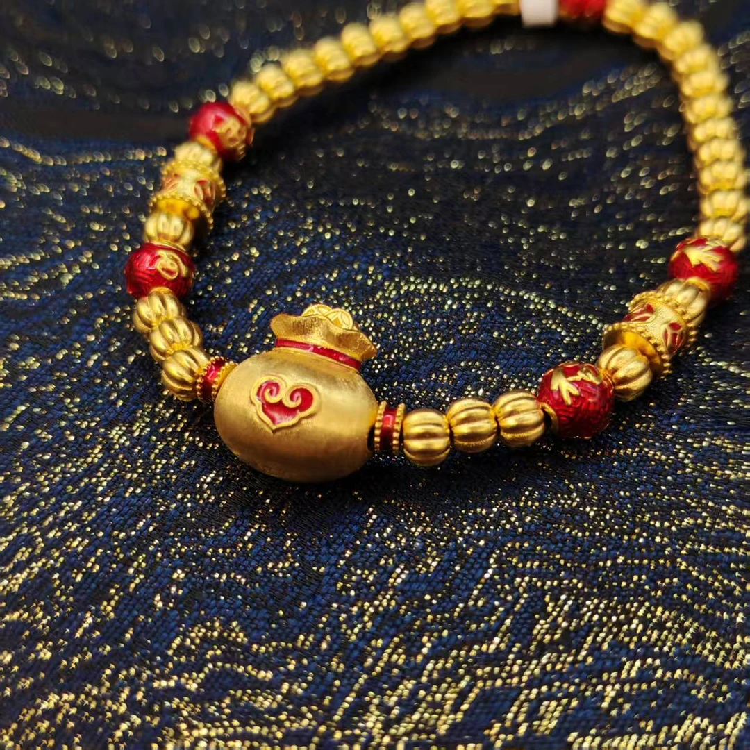 【恒潮珠宝】19.08g足金古法福袋手串C0961003