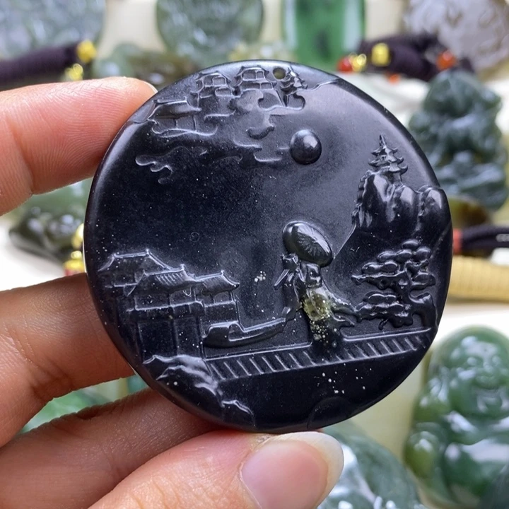 和田玉未镶嵌颈饰