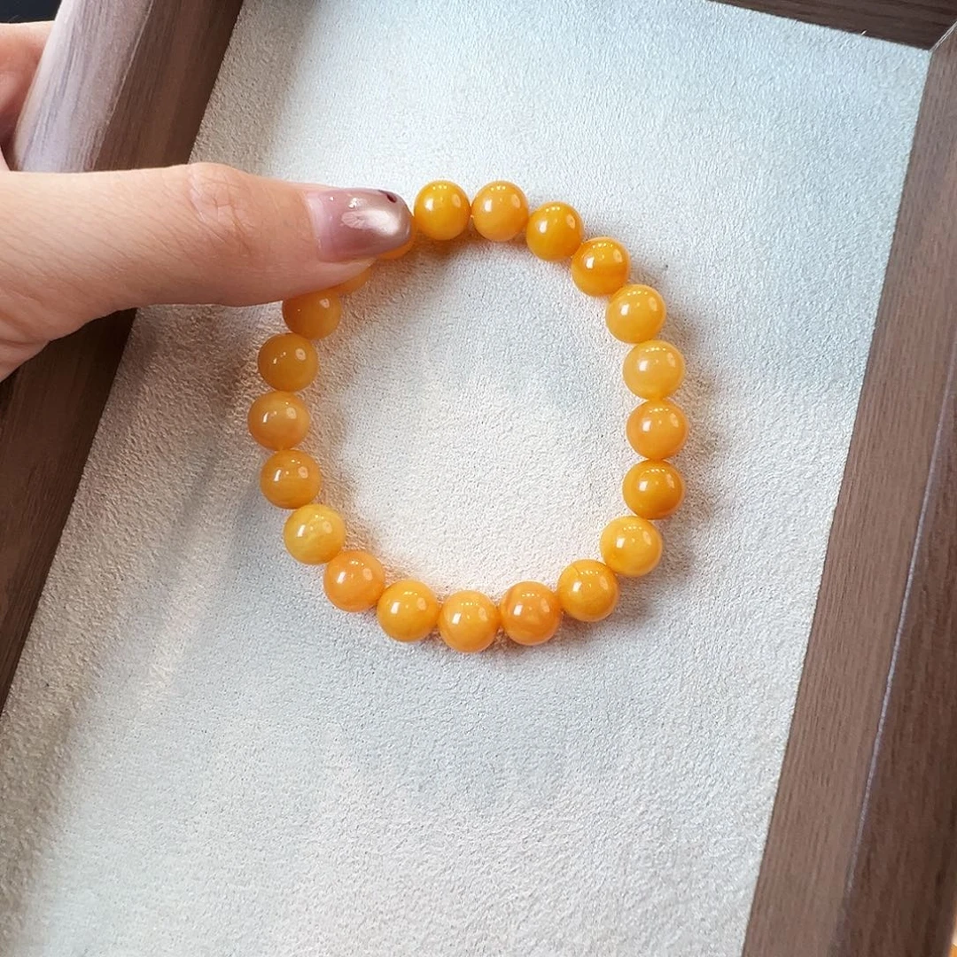 未镶嵌蜜蜡手链蜜蜡9.3mm