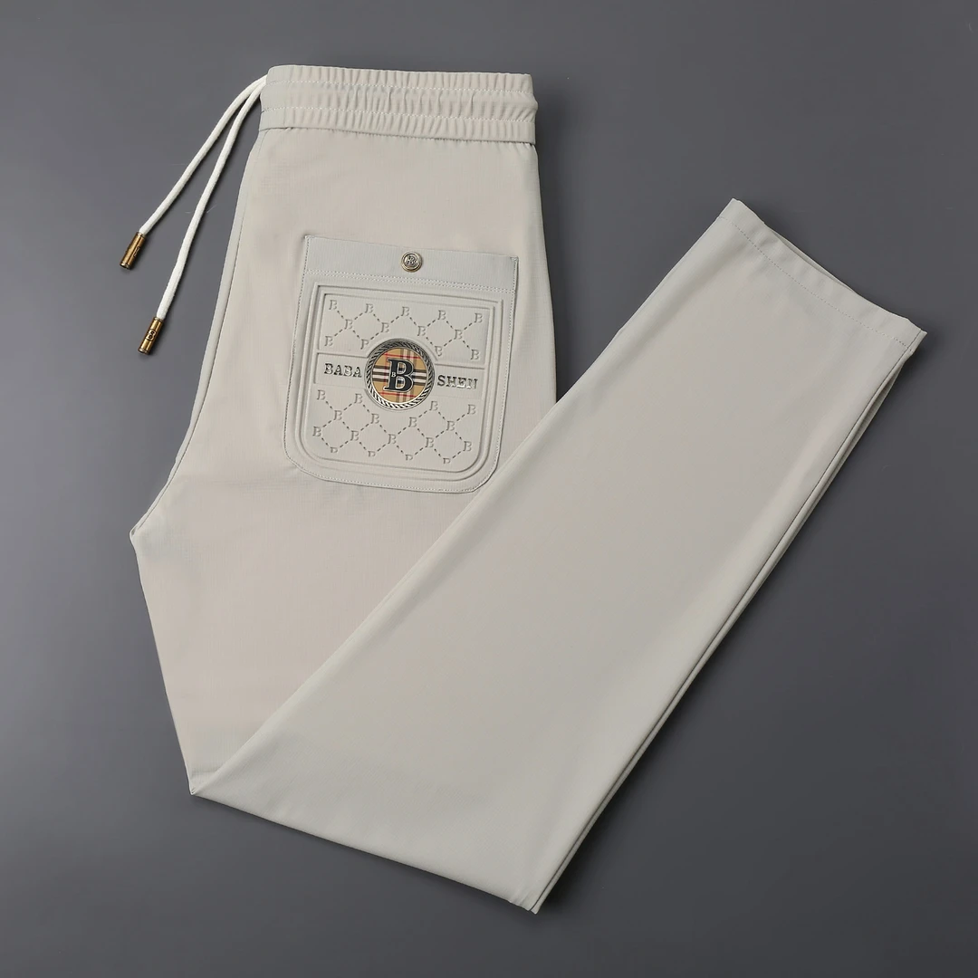 GORISIPU/古利施普男士夏季薄款卫裤冰爽垂感宽松直筒运动休闲裤