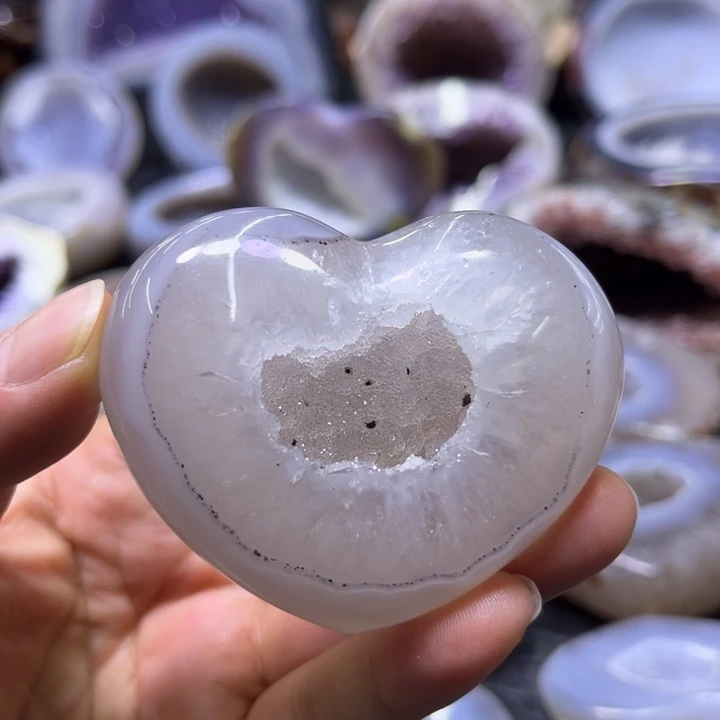 水晶珠宝半成品未镶嵌精抛爱心