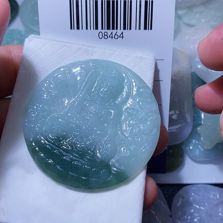 翡翠未镶嵌颈饰天光墟翡翠市场现金代购