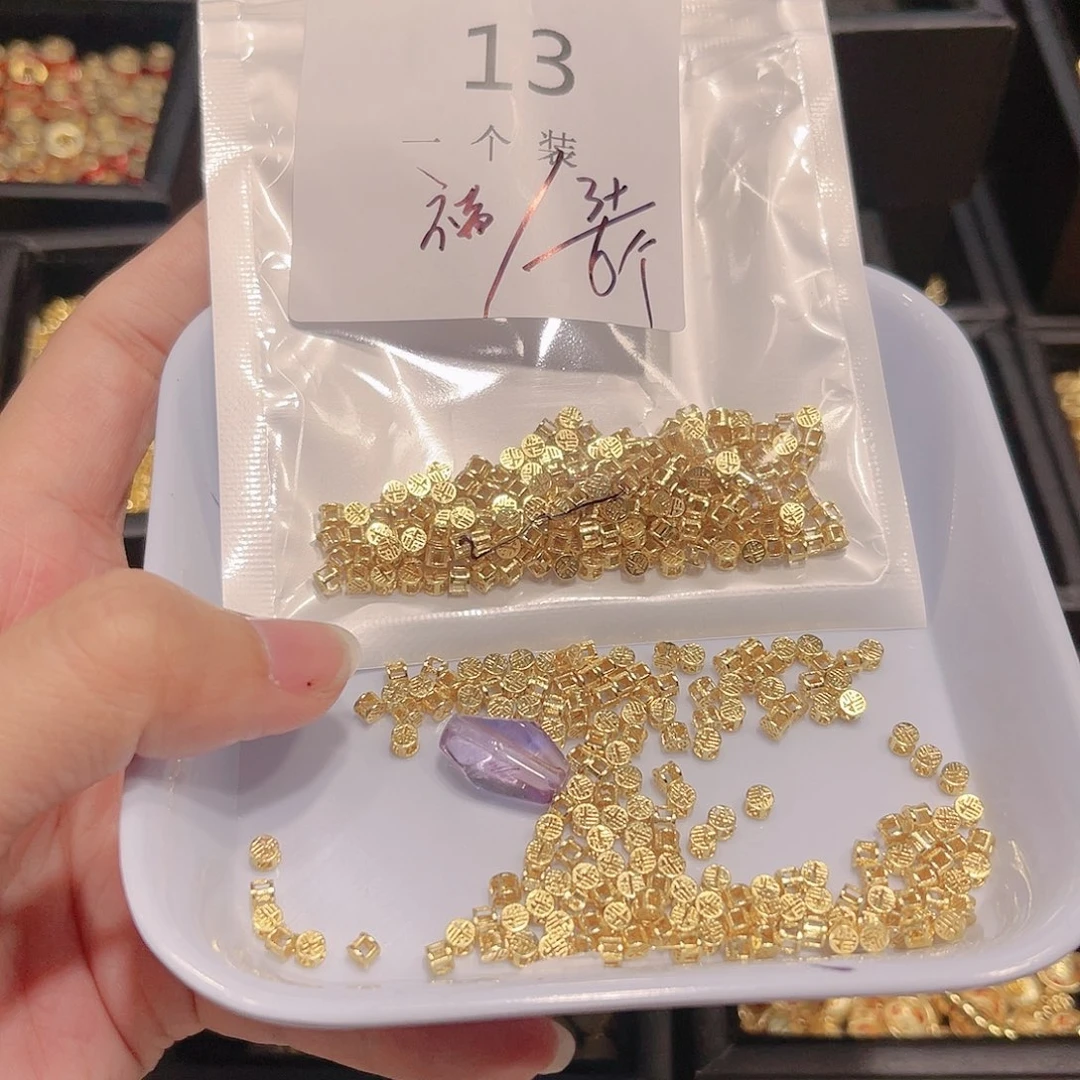紫晶珠宝半成品银S925镀金镶嵌13