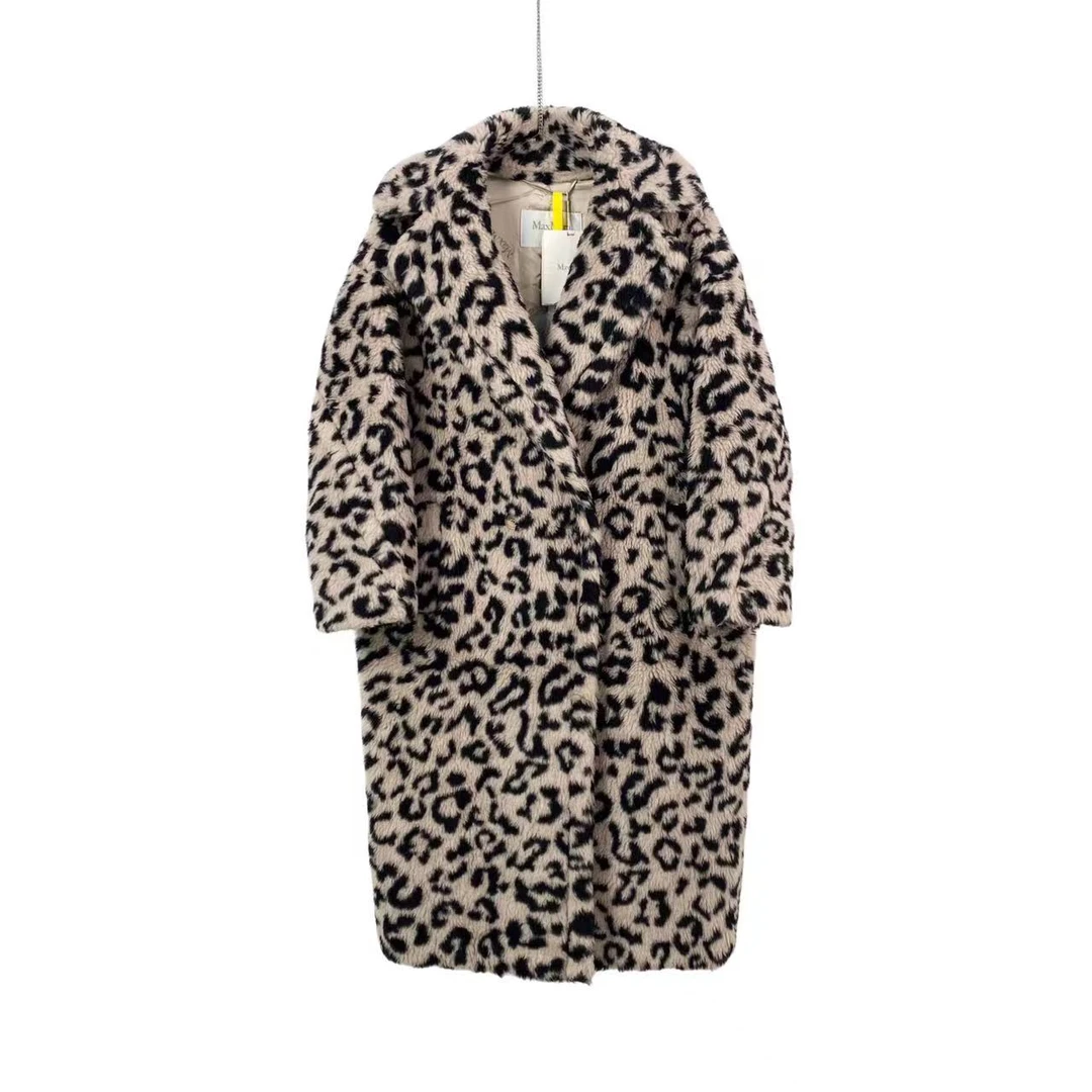 未使用 MaxMara aa0772  麦丝玛拉 豹纹泰迪大衣 s码