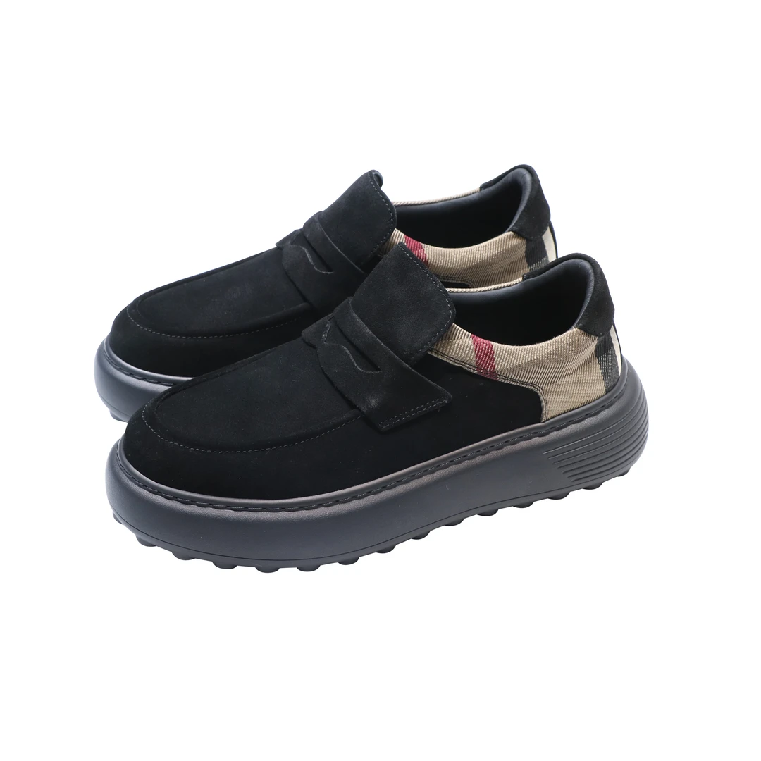 秋季新款潮流商务男士鞋英伦风增高休闲鞋轻奢舒适板百搭厚底鞋