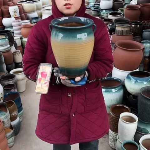 口20高27瑕疵盆子。