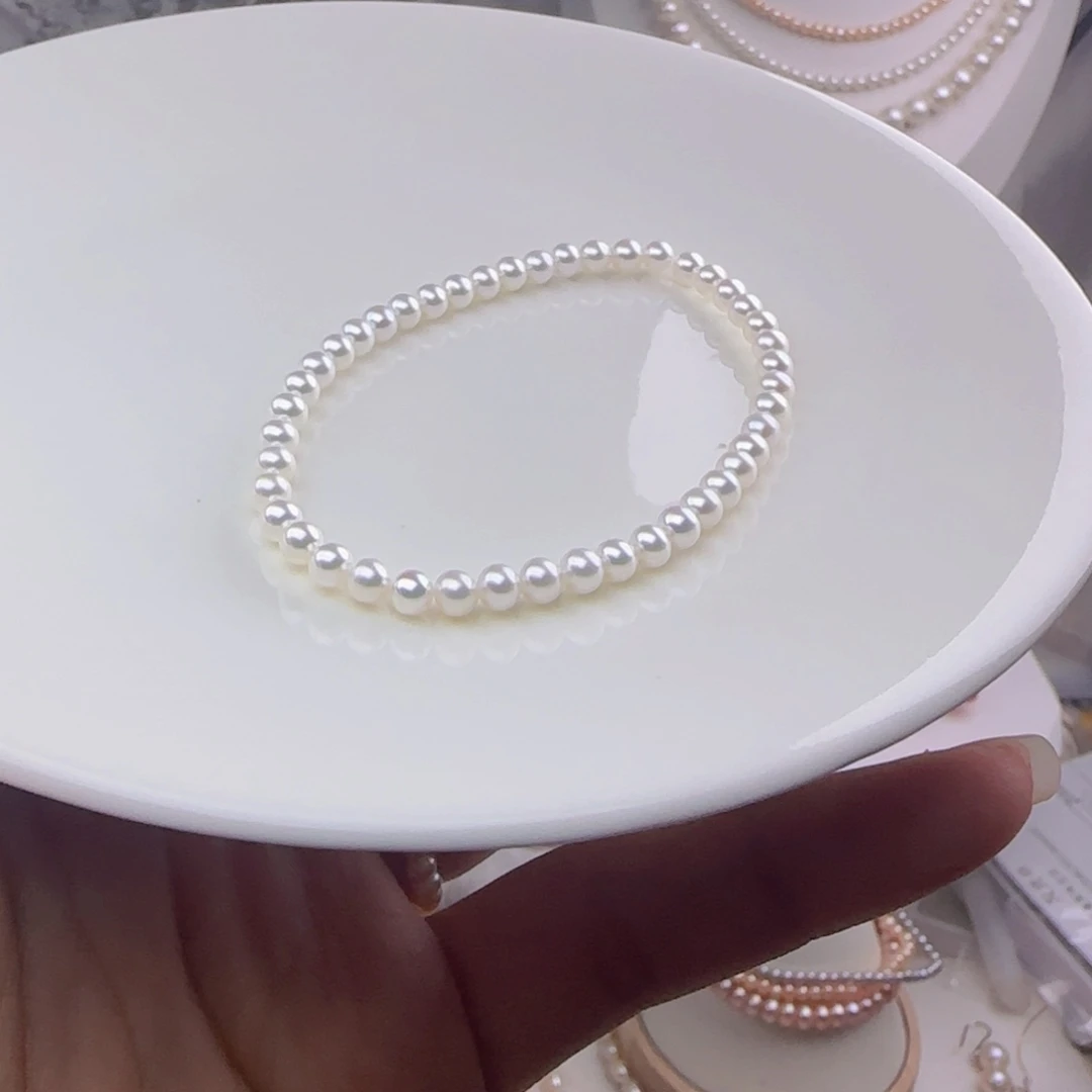 未镶嵌手绳淡水珍珠4.5mm无暇