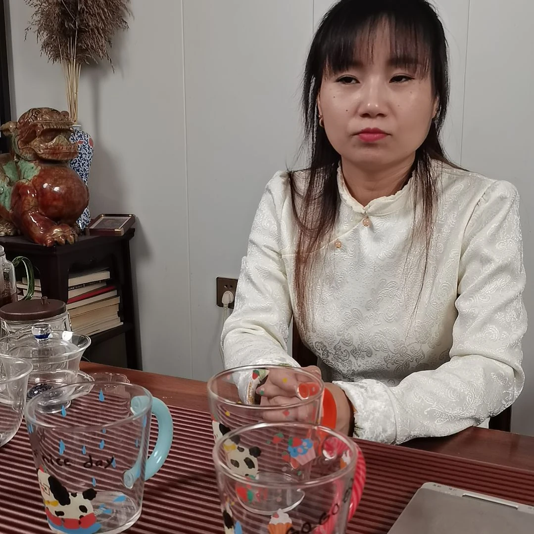 高硼硅玻璃手柄款小狗杯三色各一支