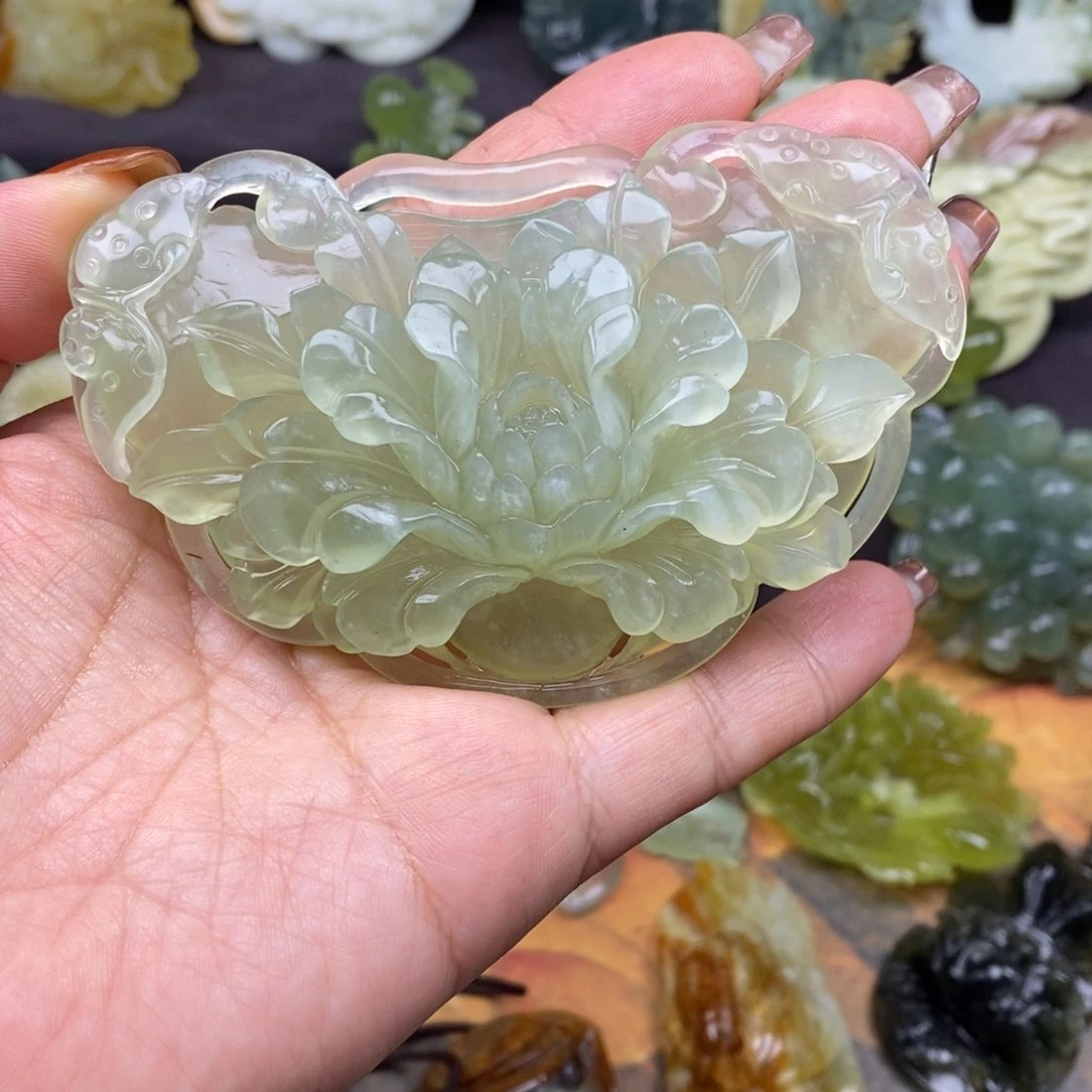 蛇纹石玉颈饰未镶嵌一***～