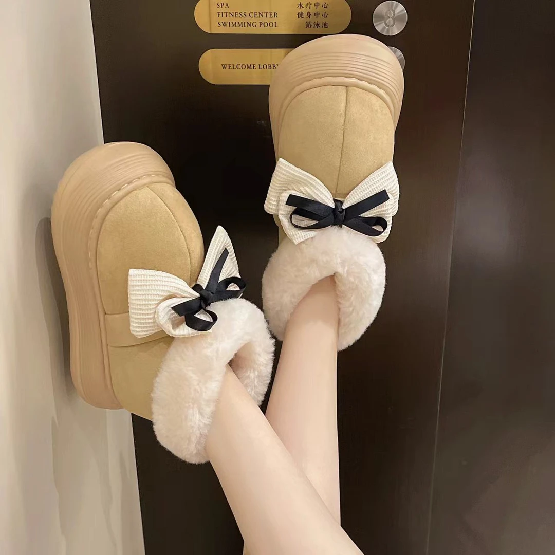 网红爆款加绒保暖防滑棉鞋子2025年秋冬季新品超火厚底棉鞋雪地靴