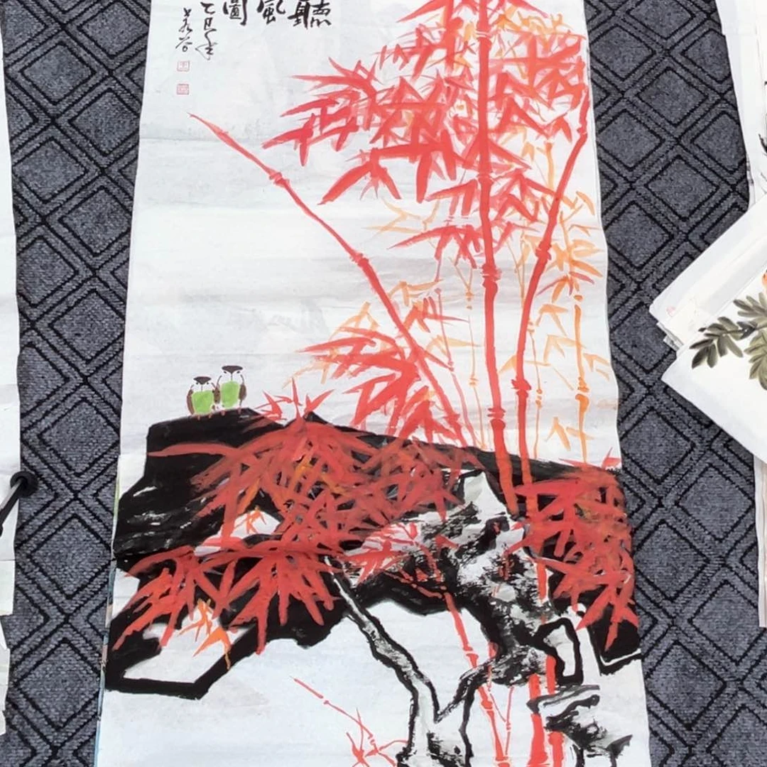 张***峰国画王胜利老师四尺花鸟作品赵