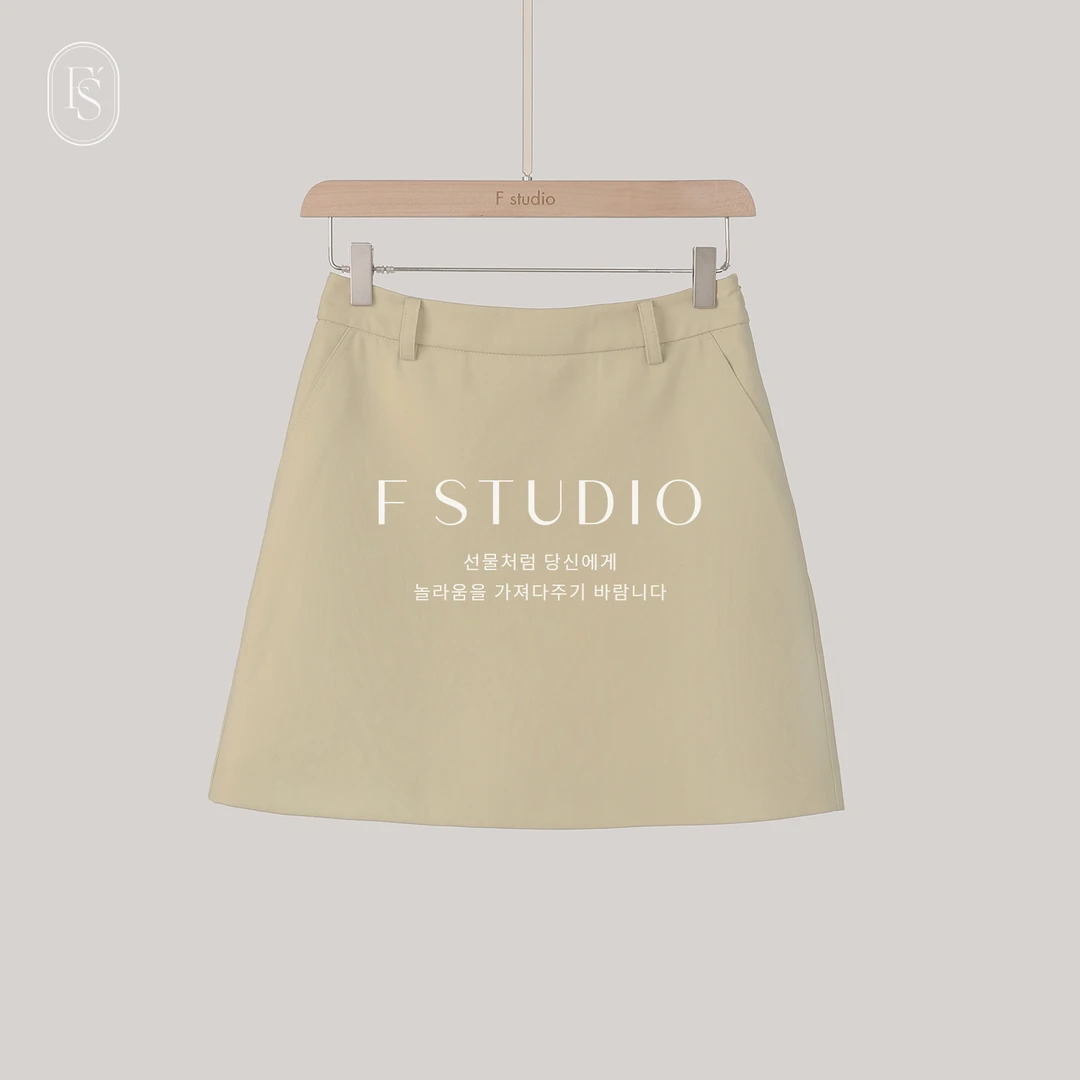 【新品】【简约限定】FS410X041高腰A字半裙