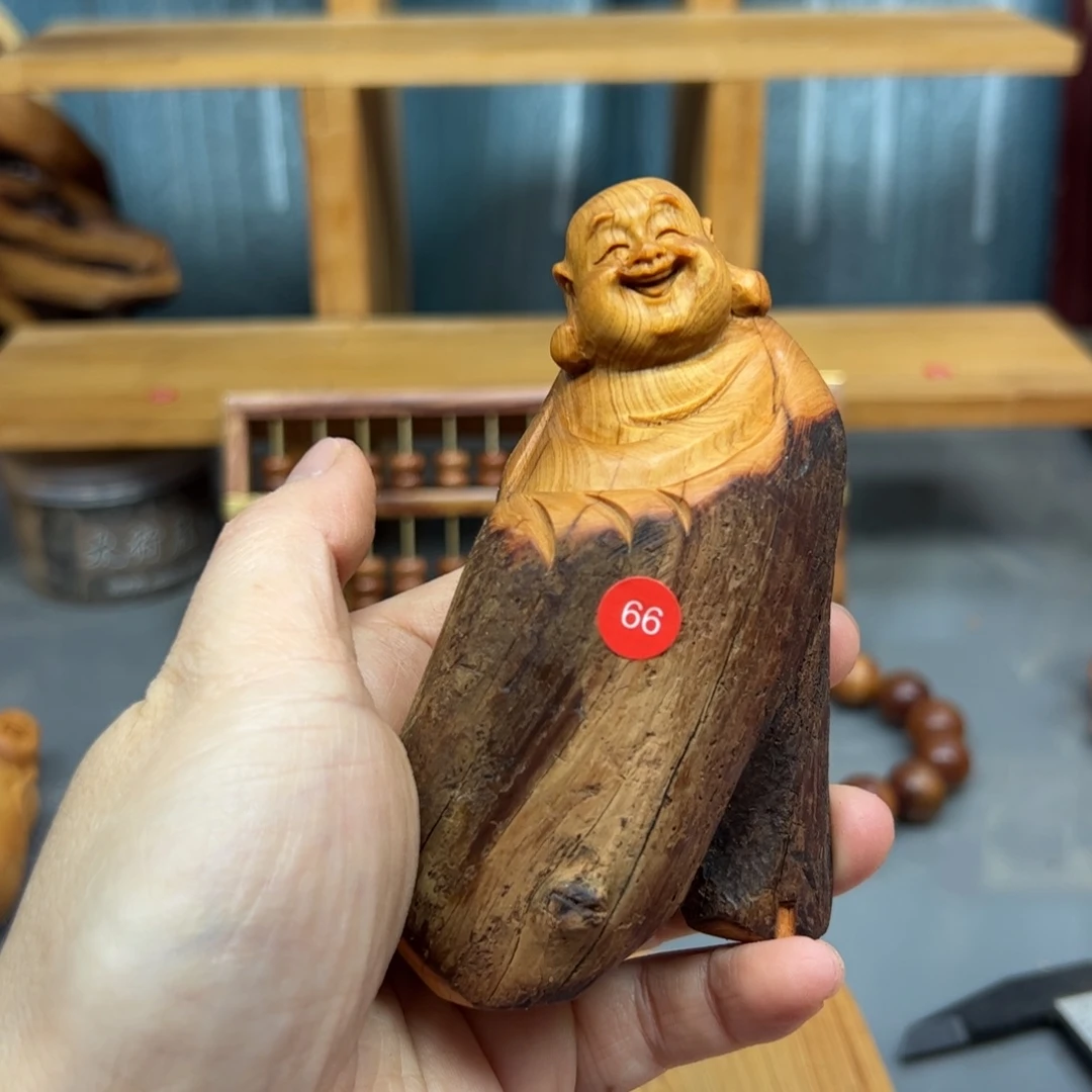 沙***驼木崖柏木摆件手把件，