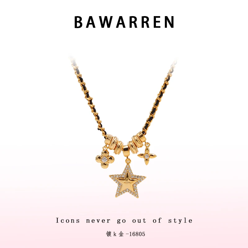 Bawarren 16805-【五角星】轻奢项链时尚