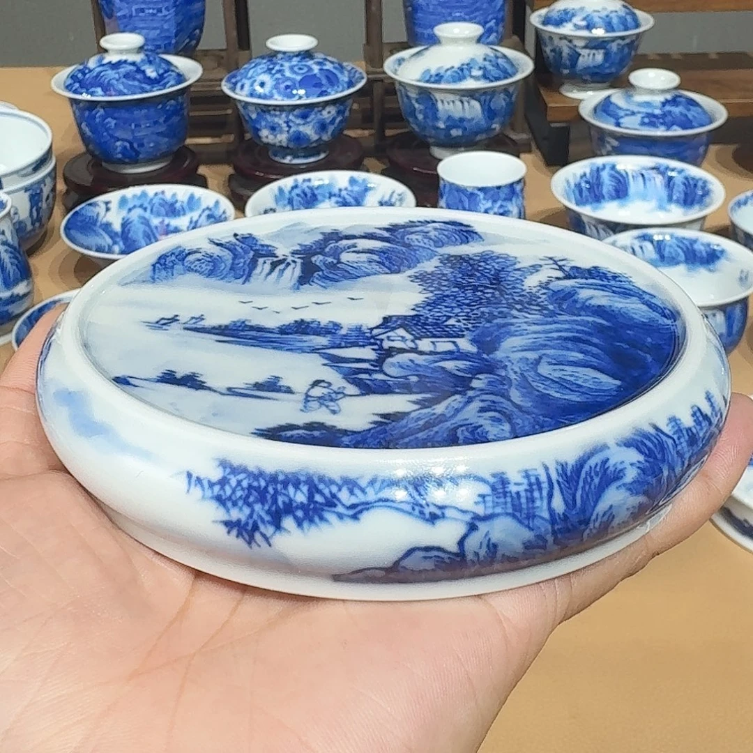 景德镇纯手绘盖置微瑕