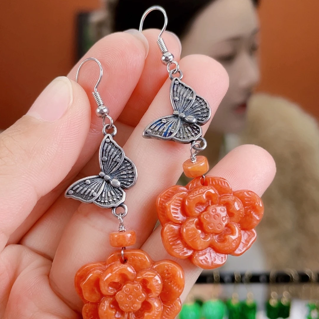 翡翠未镶嵌耳饰饰品