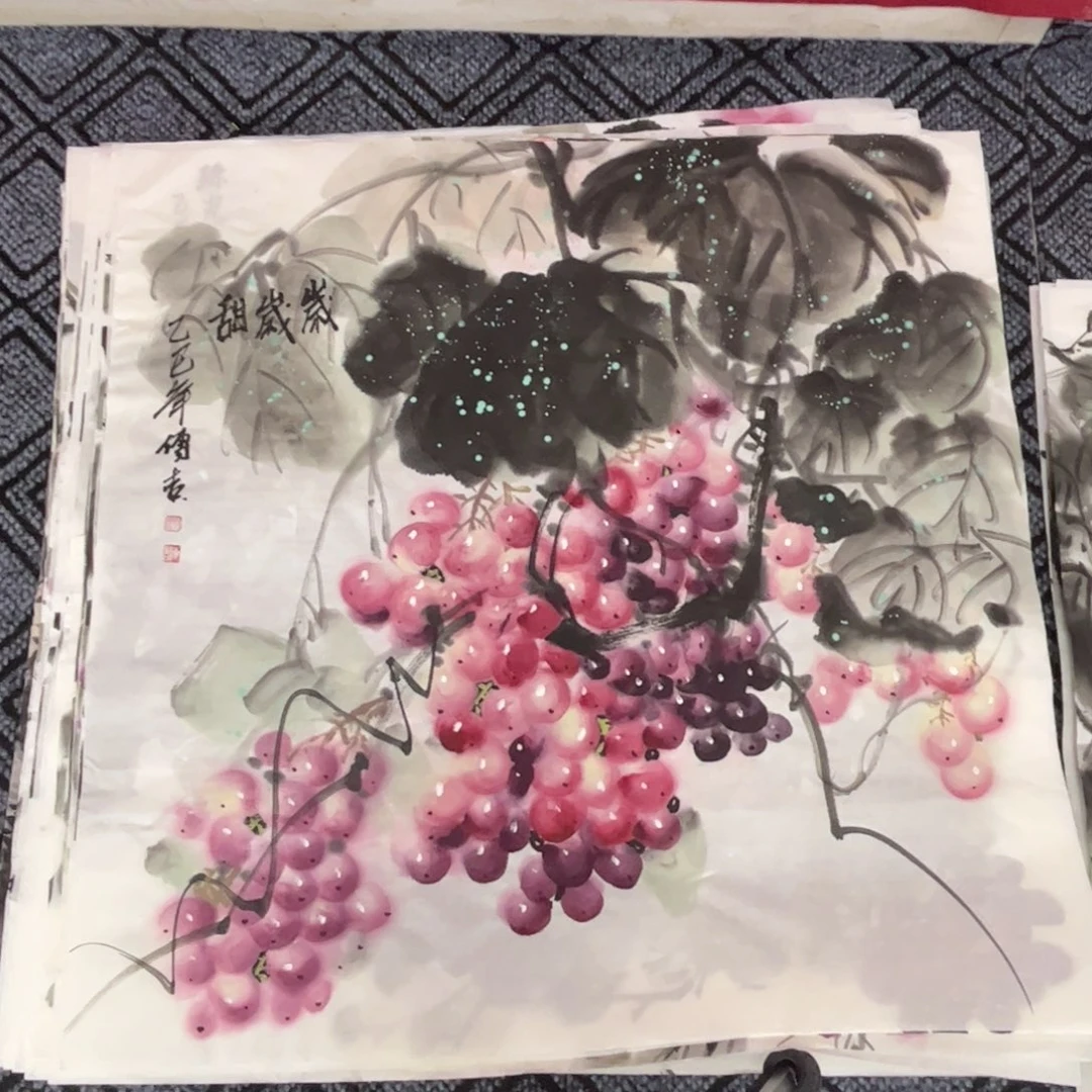 国画四尺斗方花鸟m