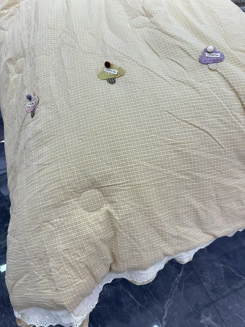 可机洗色织水洗棉懒人春秋被舒适透气可爱