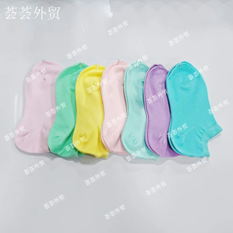 女士短袜糖果色夏季船袜潮流薄款不臭脚吸汗透气低帮舒适百搭--77