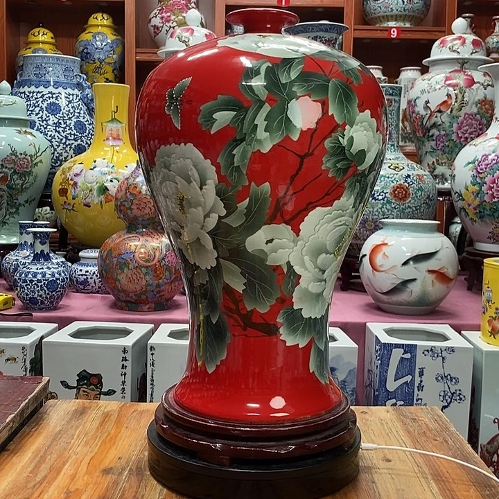 景德镇陶瓷手工手绘花瓶摆件