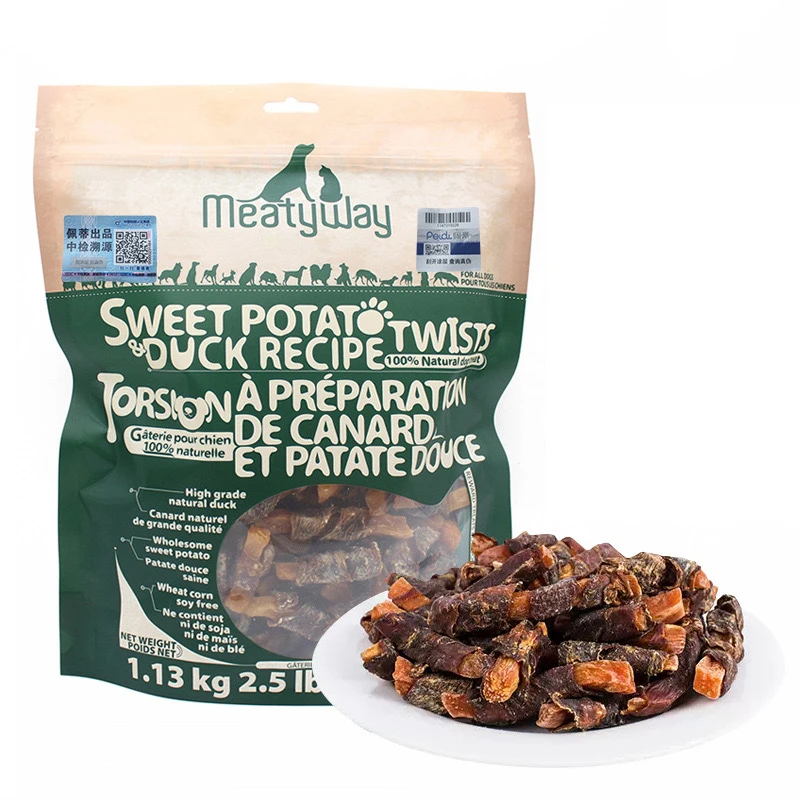 Meatyway爵宴鸭肉干狗零食红薯卷鸭肉紫薯鸡肉干地瓜干犬磨牙训犬