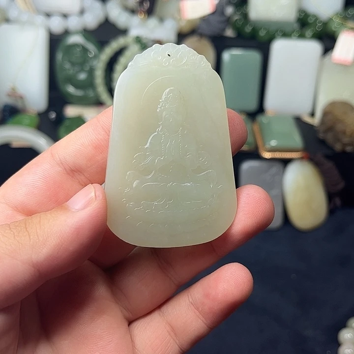 和田玉未镶嵌吊坠(不含链)5
