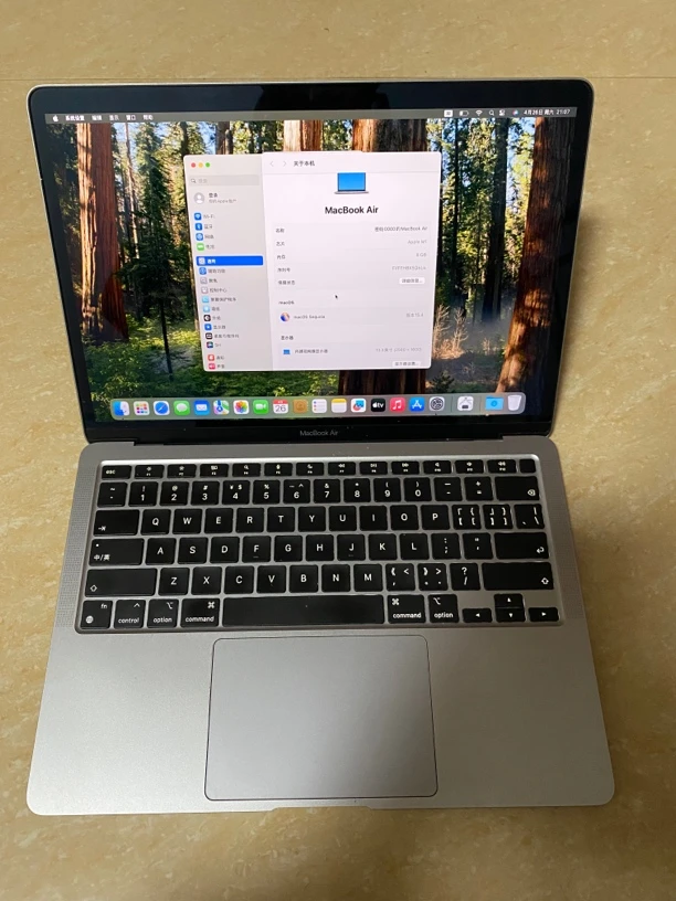 95新 Apple/苹果 macbook air M1芯片8+256g电脑2020款a2337