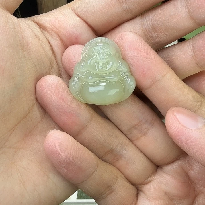 和田玉未镶嵌项圈恬**水30mm佛公特价款