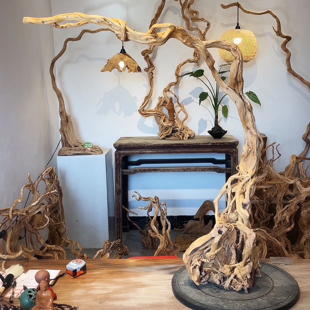 最***星天然根雕陶制艺术品