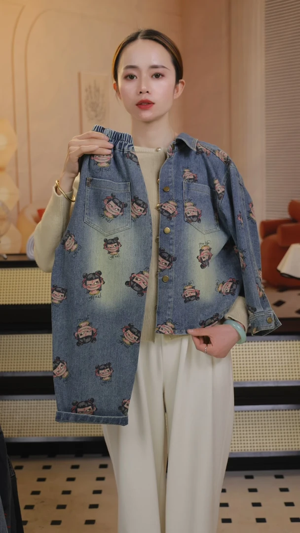 男童牛仔套装2025春季新款哪吒魔童闹海男孩牛仔外套春宝宝牛仔裤