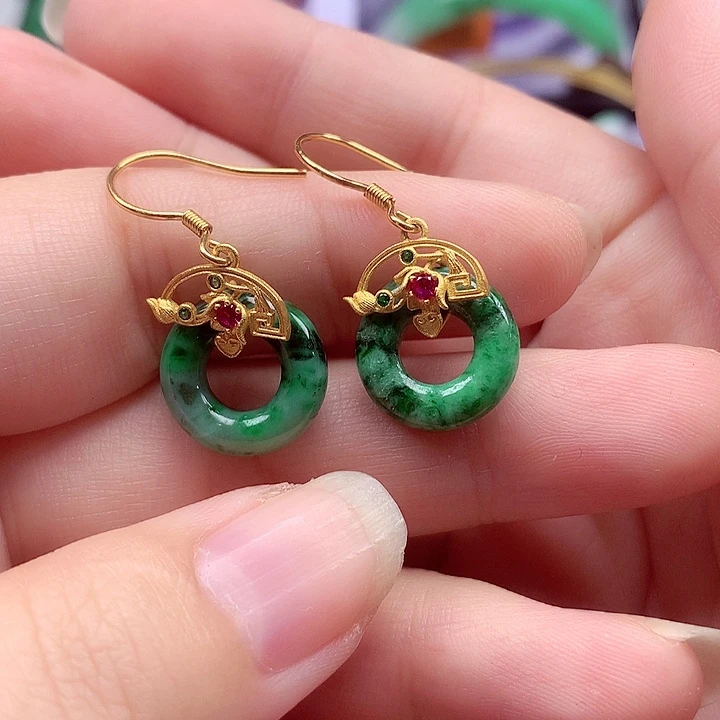 翡翠银S925镶嵌颈饰翡翠