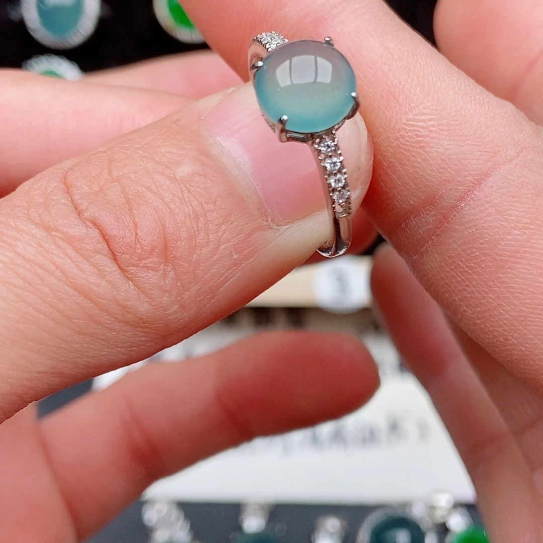 翡翠戒指银S925镶嵌886384153