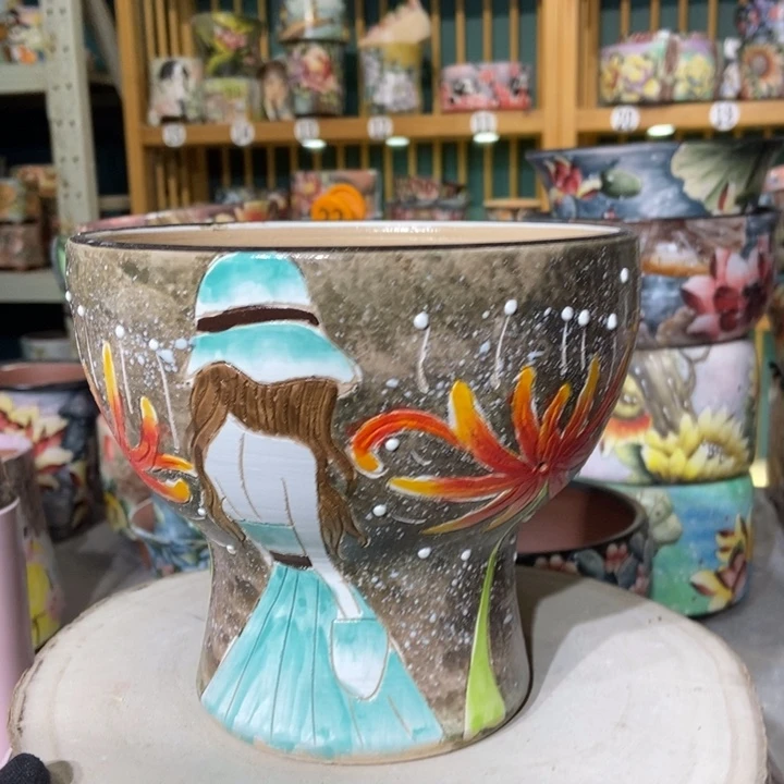红陶景德镇艺术手绘作品