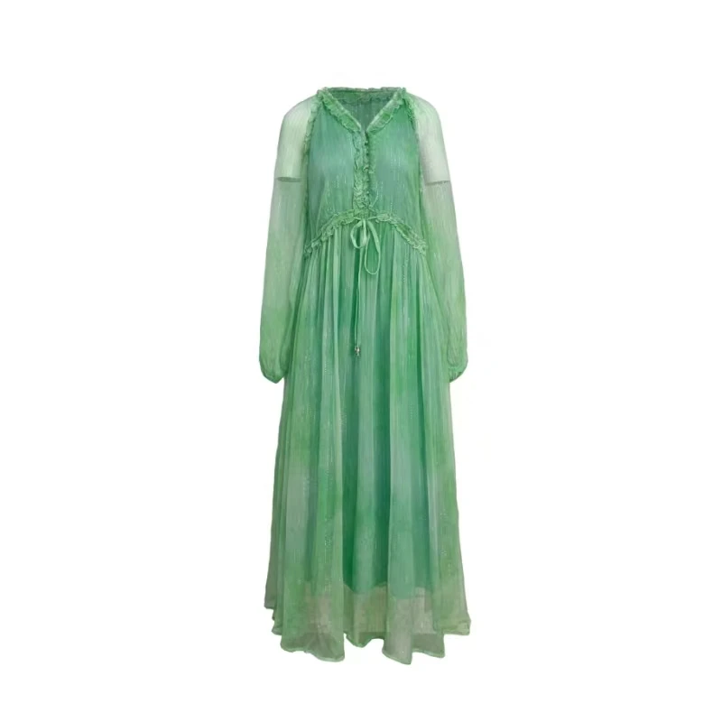 【2024-禾枫大力】重磅100桑蚕丝连衣裙Y23Q9179-7