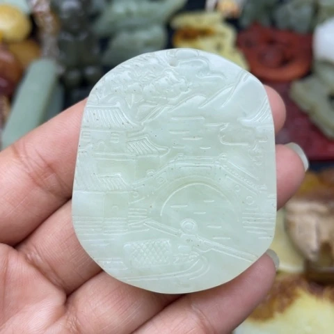 蛇纹石玉颈饰未镶嵌53